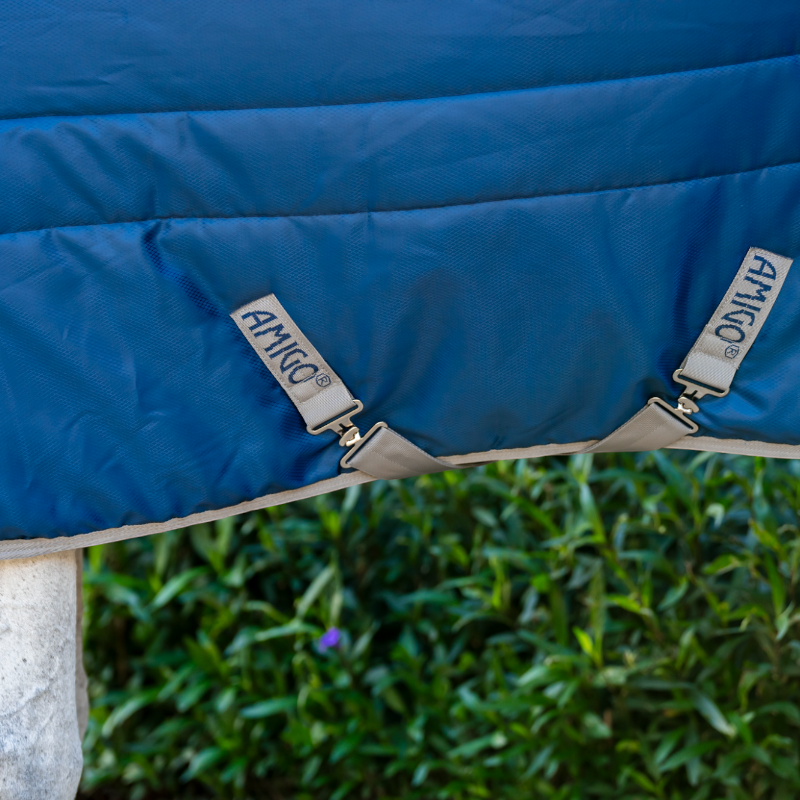 Horseware - Couverture de box Amigo Ripstop Insulator Stable marine/ titanium grey 50g | - Ohlala