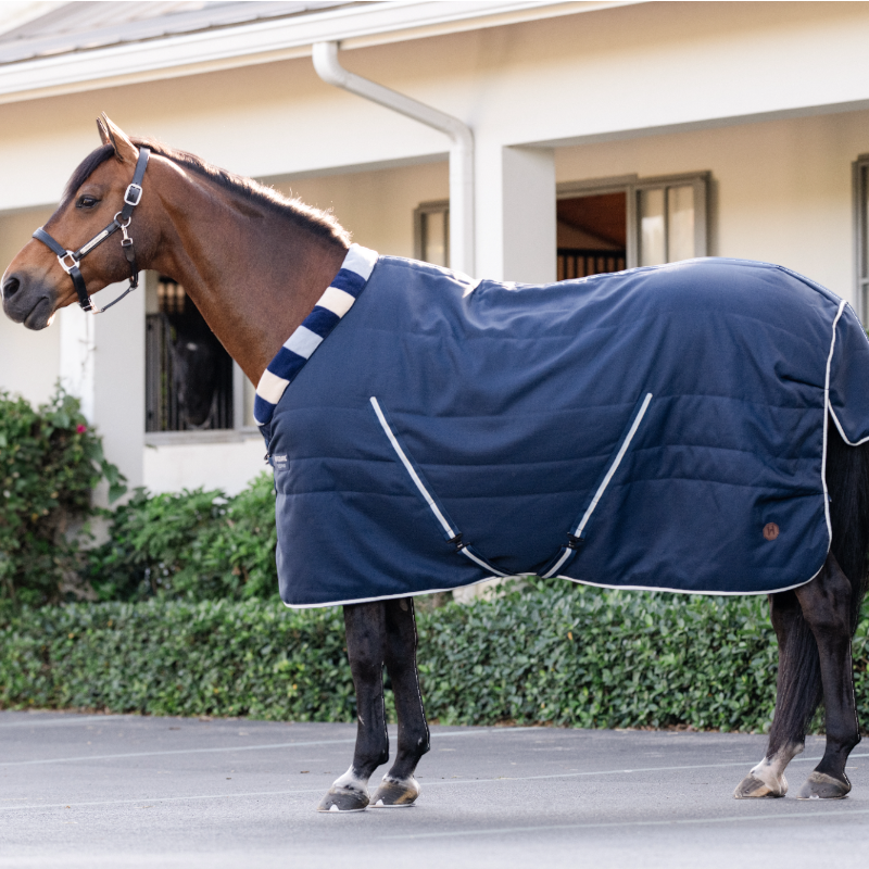 Horseware - Couverture de box Newmarket Cosy Stable witney navy 400g | - Ohlala