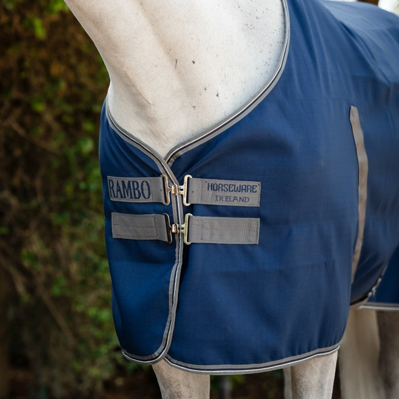 Horseware - Rambo Stable Boxdecke marine/ Gewittergrau/ Silber