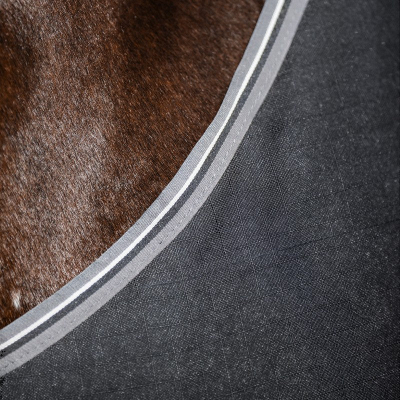 Horseware - Couverture de box Rambo Stable noir/ thunderstorm grey/ argent | - Ohlala