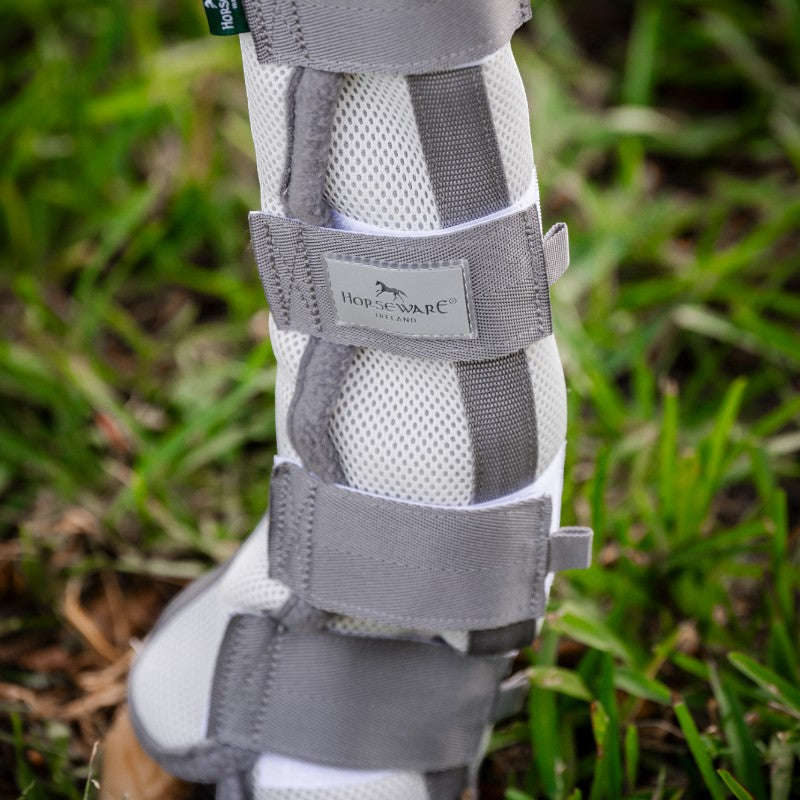 Horseware - Guêtres anti-mouches Fly Boots argent/ titanium grey/ argent x2 | - Ohlala