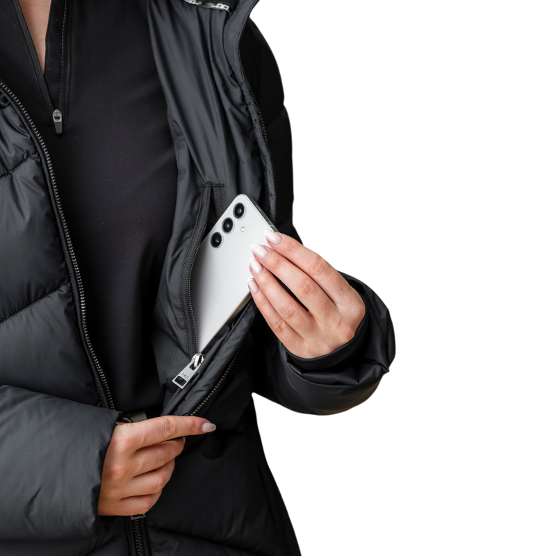 Horseware - Doudoune longue femme Nivia Ripstop core noir | - Ohlala