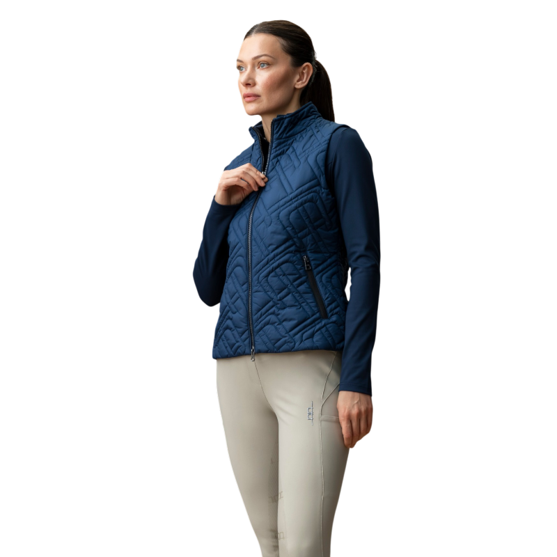 Horseware - Doudoune sans manches femme Neve Monogram Quilted core marine | - Ohlala