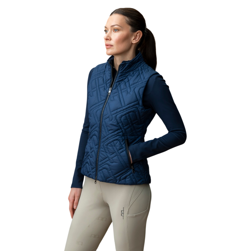 Horseware - Doudoune sans manches femme Neve Monogram Quilted core marine | - Ohlala
