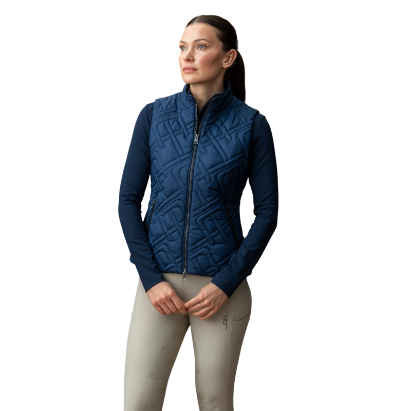 Horseware - Doudoune sans manches femme Neve Monogram Quilted core marine | - Ohlala