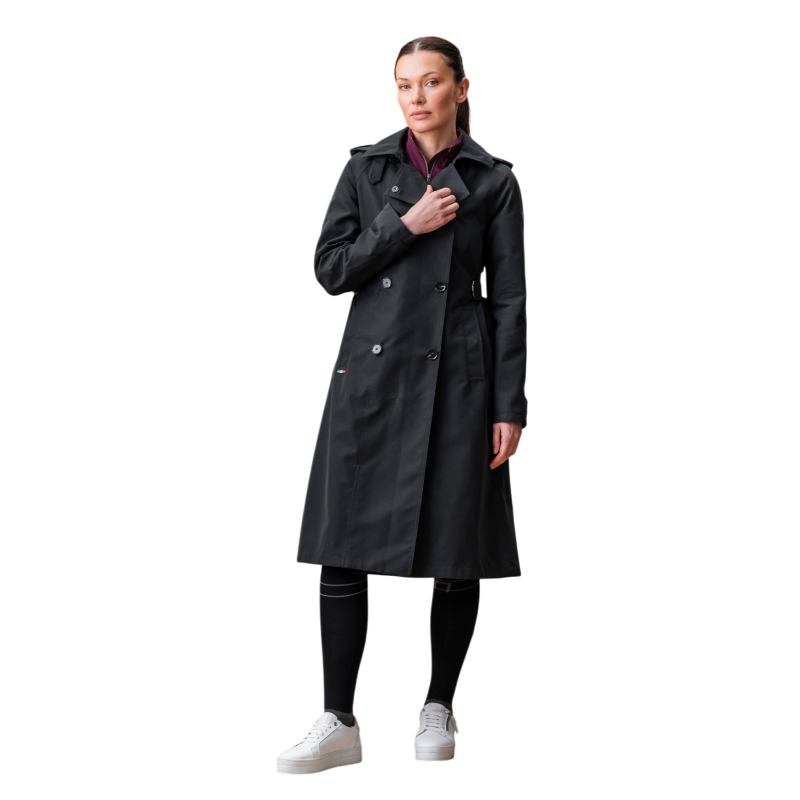 Horseware - Manteau femme Isabella Riding Trench core noir | - Ohlala
