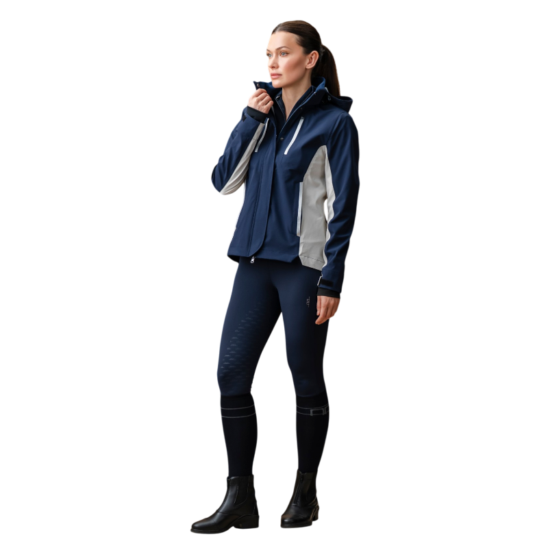 Horseware - Veste de pluie femme Indra marine/ bone | - Ohlala