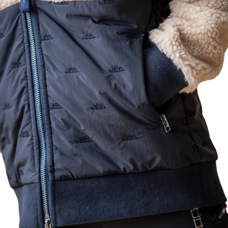 Horseware - Veste polaire manches longues enfant Lori sand/ marine | - Ohlala