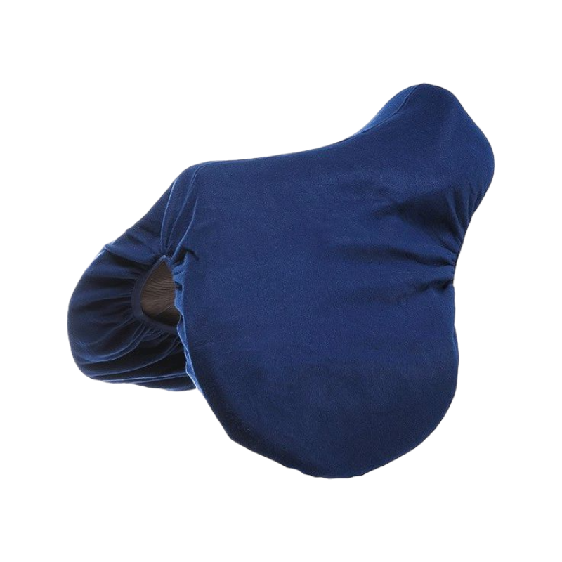 Equithème - Housse de selle fibres polaires Marine | - Ohlala