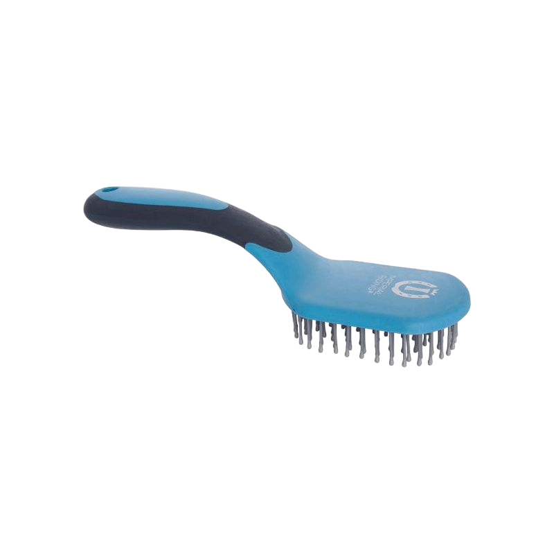 Imperial Riding - Brosse à crins Boomerang marine/ gris | - Ohlala