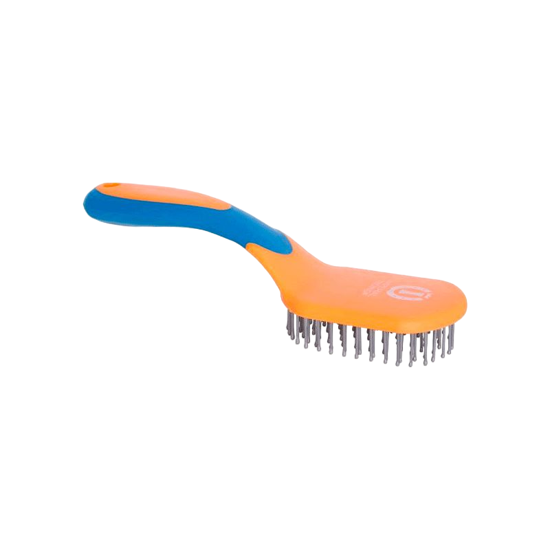 Imperial Riding - Brosse à crins Boomerang orange/ bleu | - Ohlala
