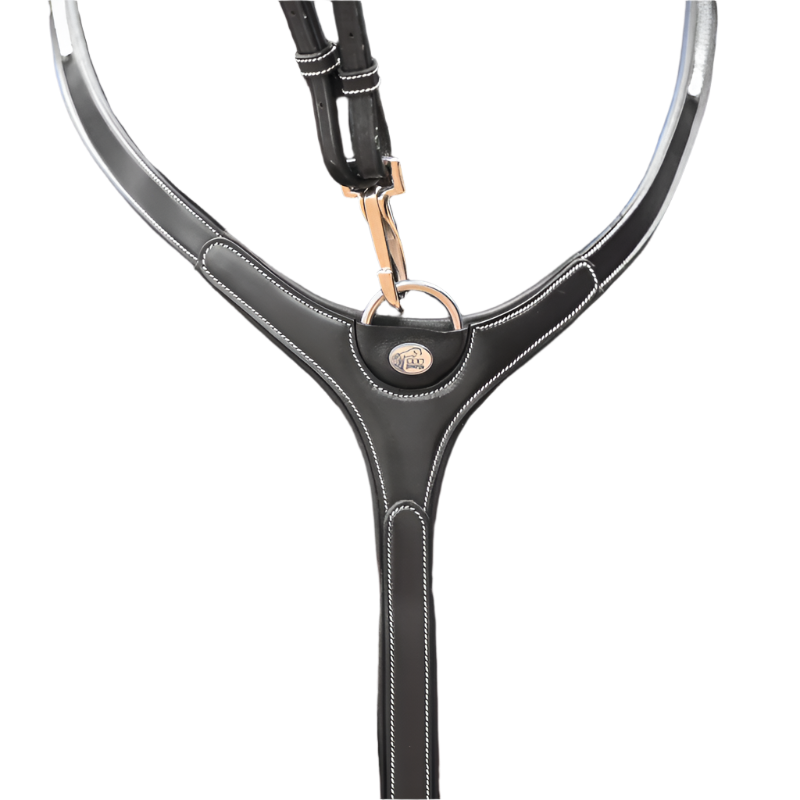 Jump'In - Collier de chasse et fourche de martingale Premium Clincher noir | - Ohlala