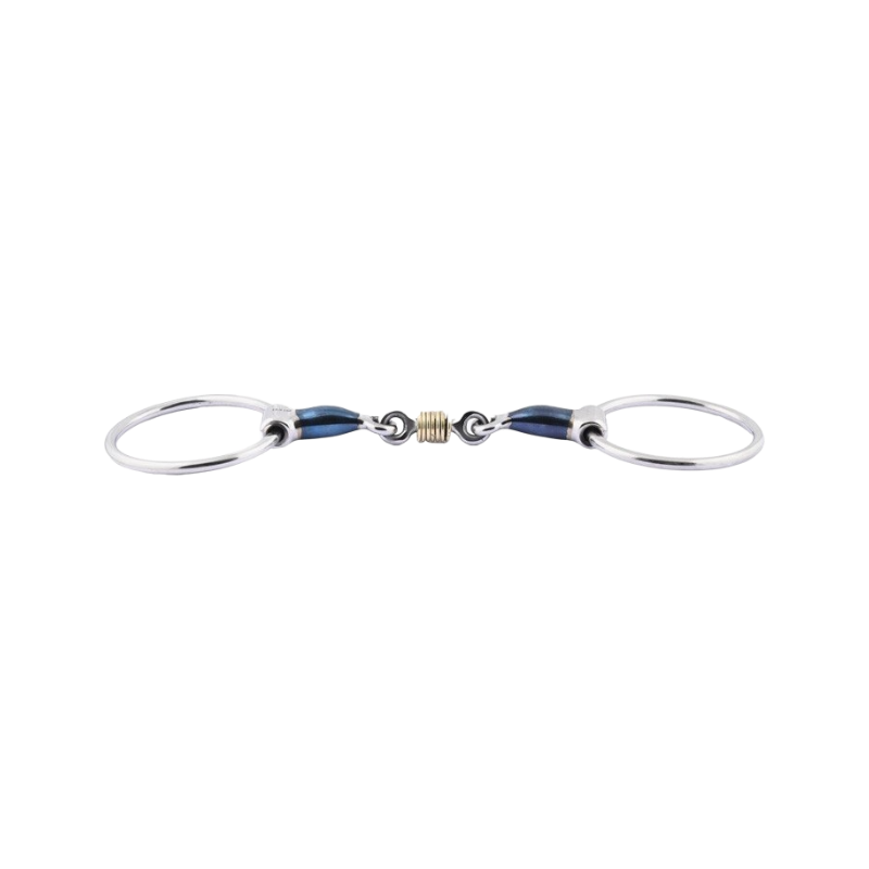 Jump'In - Mors Blue Steel anneaux cuivre double brisure | - Ohlala