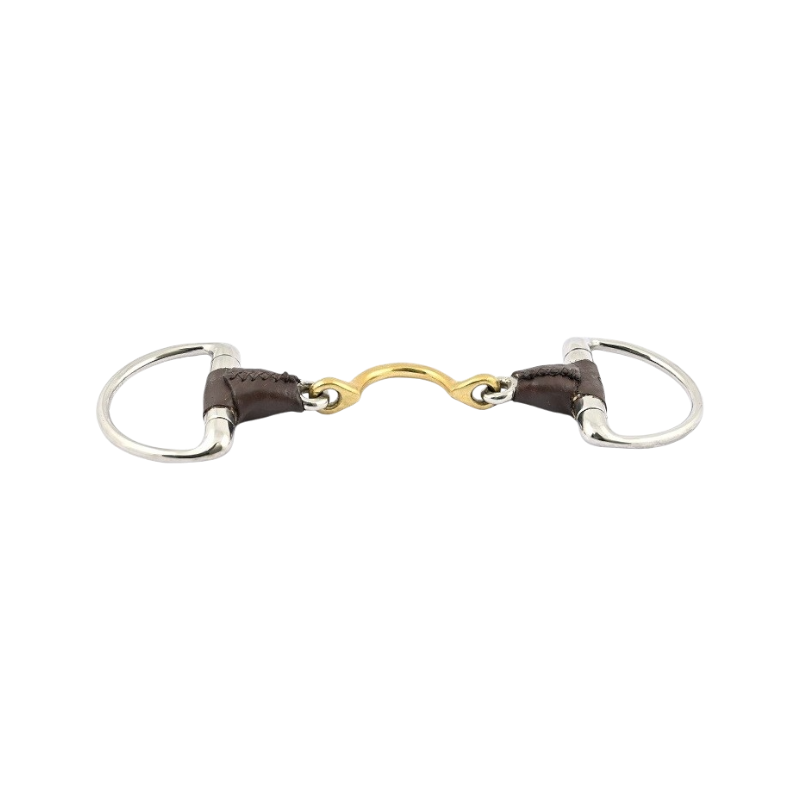 Jump'In - Mors à olives double brisure avec passage de langue recouvert de cuir | - Ohlala