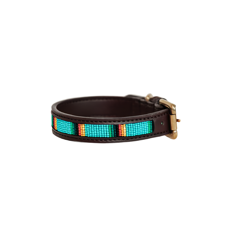 Kentucky Dogwear - Collier pour chiens perles faites main pure bleu clair | - Ohlala