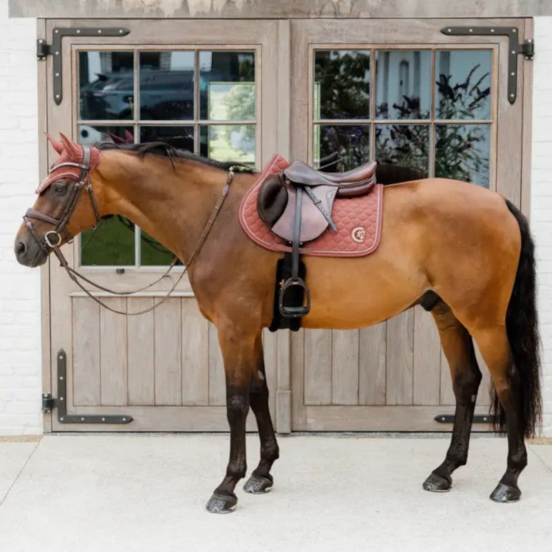 Kentucky Horsewear - Bonnet anti-mouches Wellington 3D Logo corde fuchsia | - Ohlala