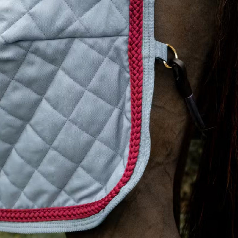 Kentucky Horsewear - Couverture de présentation Corde Tressée denim/ bordeaux | - Ohlala