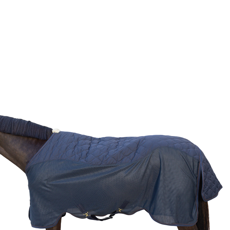 Kentucky Horsewear - Couverture polaire Transport Combo Cooler Fleece marine | - Ohlala