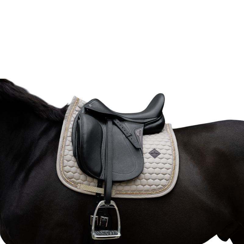 Kentucky Horsewear - Tapis de dressage Glitter Band beige | - Ohlala