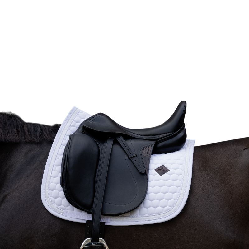 Kentucky Horsewear - Tapis de dressage Glitter Band blanc/ blanc | - Ohlala