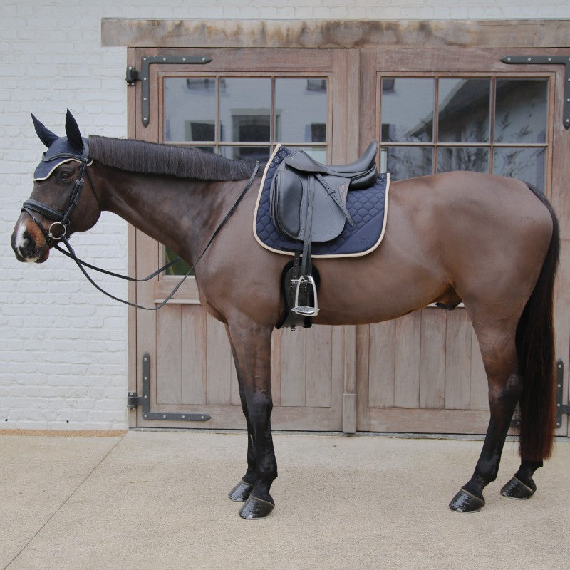 Kentucky Horsewear - Softshell Dressuurtapijt Onion Quilt marine/beige