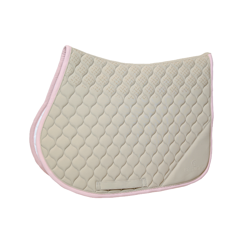 Kentucky Horsewear - Tapis de selle Softshell Onion Quilt beige/ vieux rose | - Ohlala