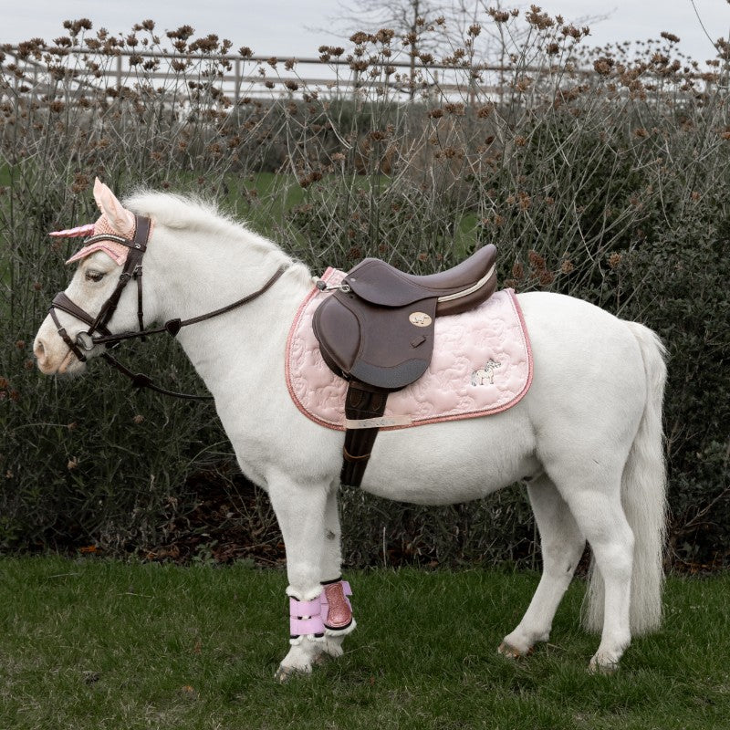 Kentucky Horsewear - Tapis de selle licorne paillettes rose tendre | - Ohlala
