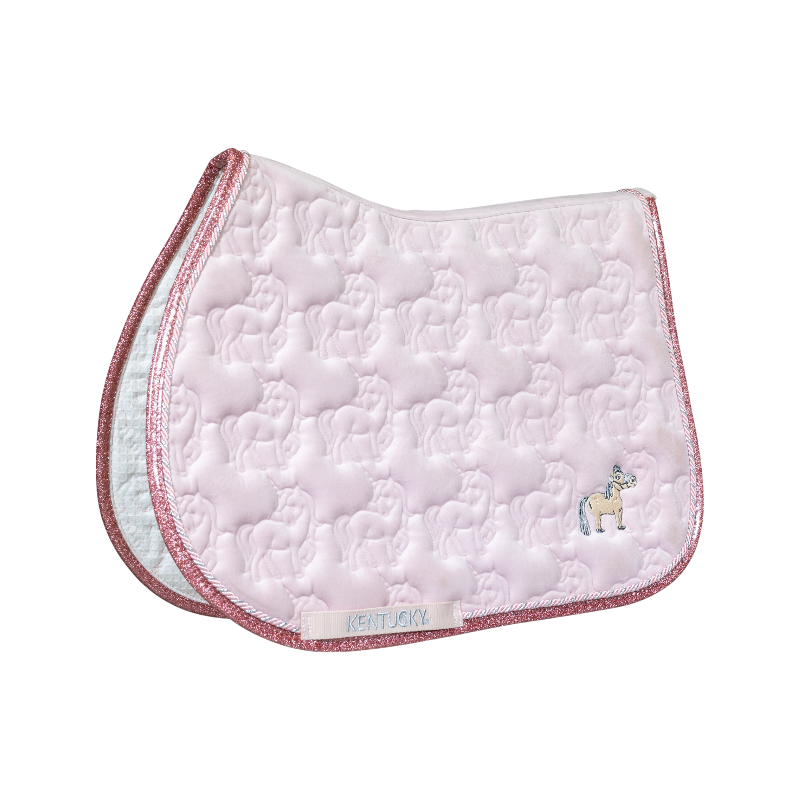 Kentucky Horsewear - Tapis de selle licorne paillettes rose tendre | - Ohlala