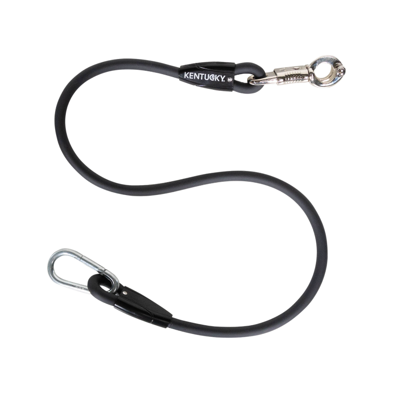 Kentucky Horsewear - Longe d'attache silicone noir | - Ohlala