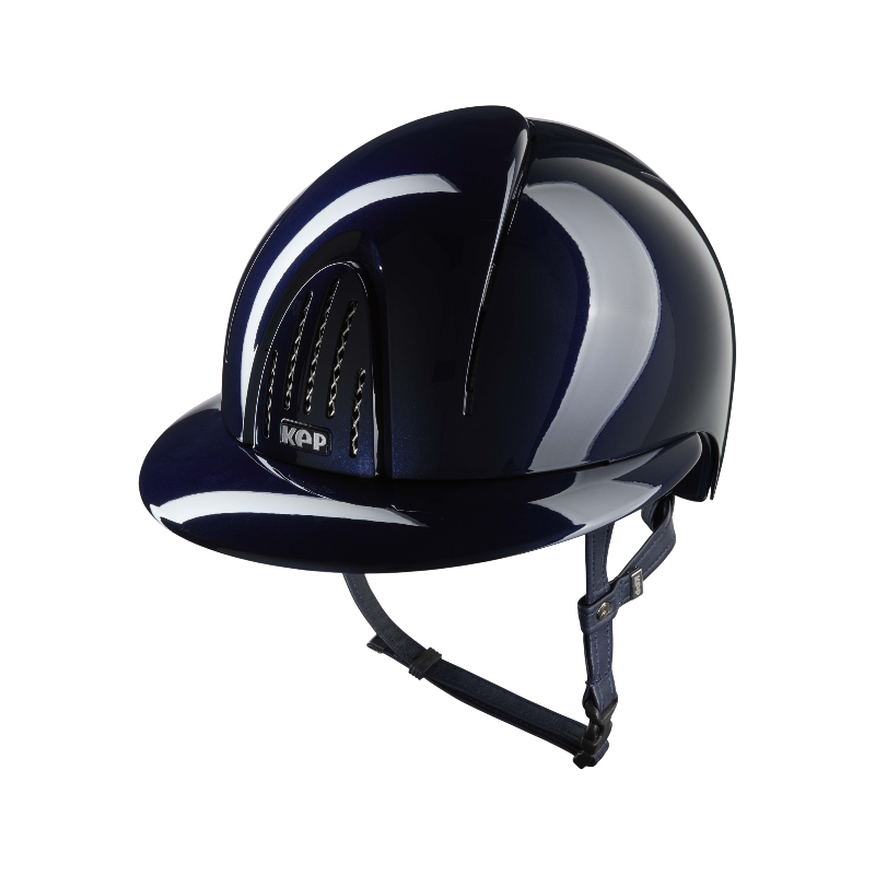 KEP - Casque d'équitation Smart Nova Metal Polish blue visière polo