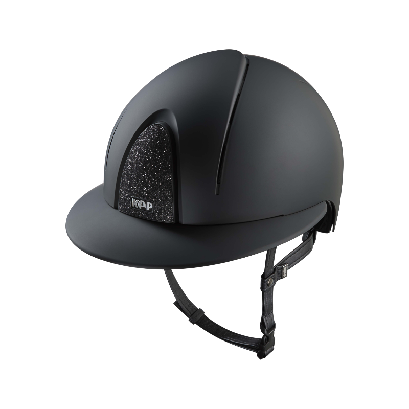 KEP - Casque d'équitation Smart Nova Textile Star black visière polo