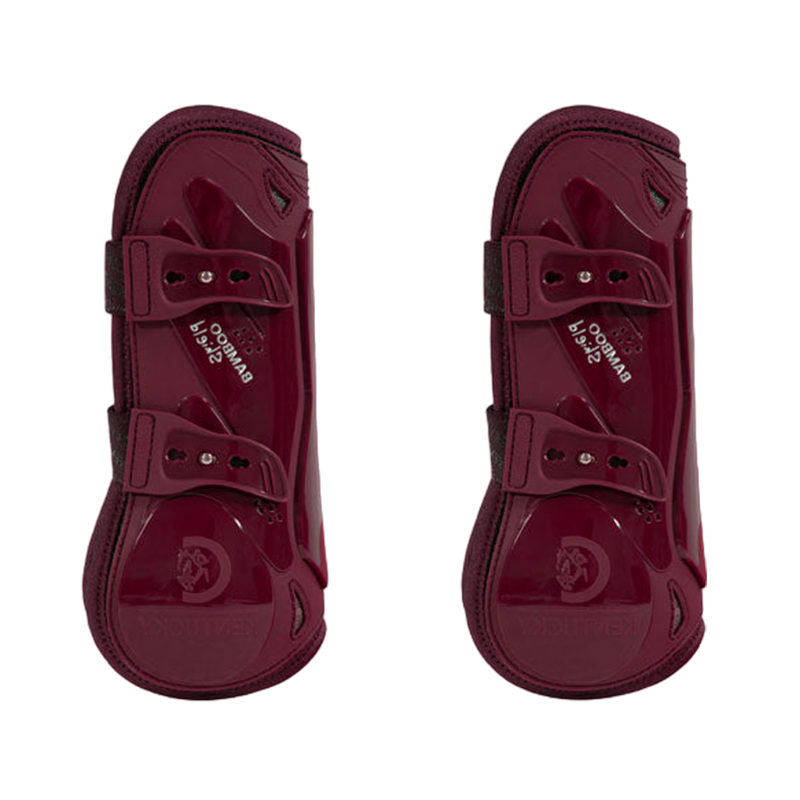 Kentucky Horsewear - Guêtres ouvertes Bamboo Elastic bordeaux x2