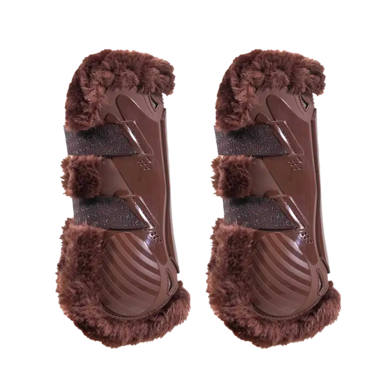 Kentucky Horsewear - Guêtres ouvertes mouton marron vegan Bamboo Elastique marron x2 | - Ohlala