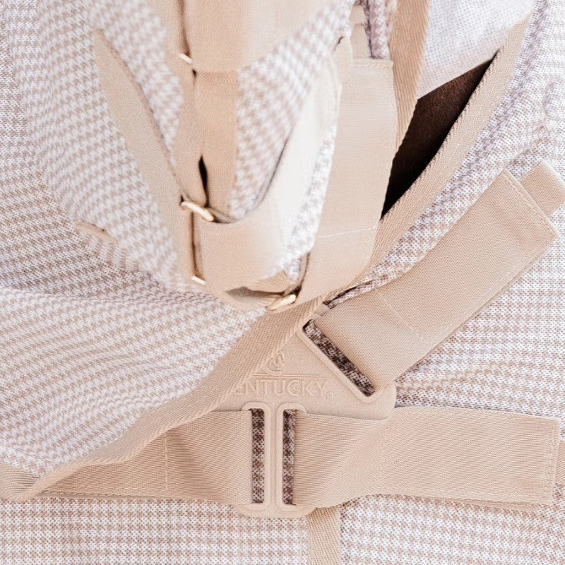 Kentucky Horsewear - Couverture anti-mouches Confort pied de poule beige | - Ohlala