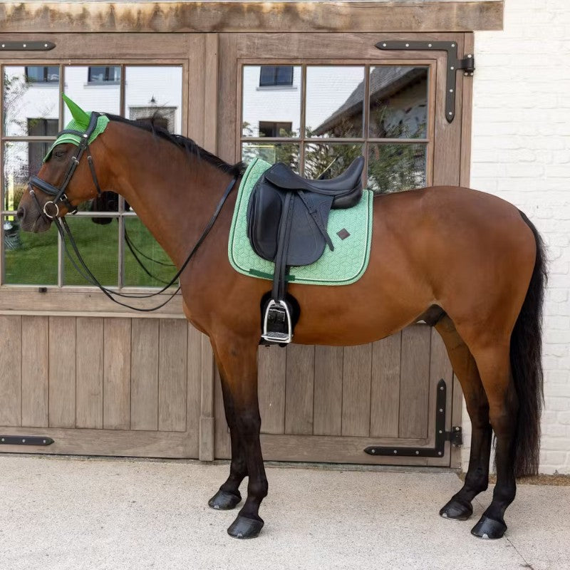 Kentucky Horsewear - Dressurmatte Velvet Printing Schach grün
