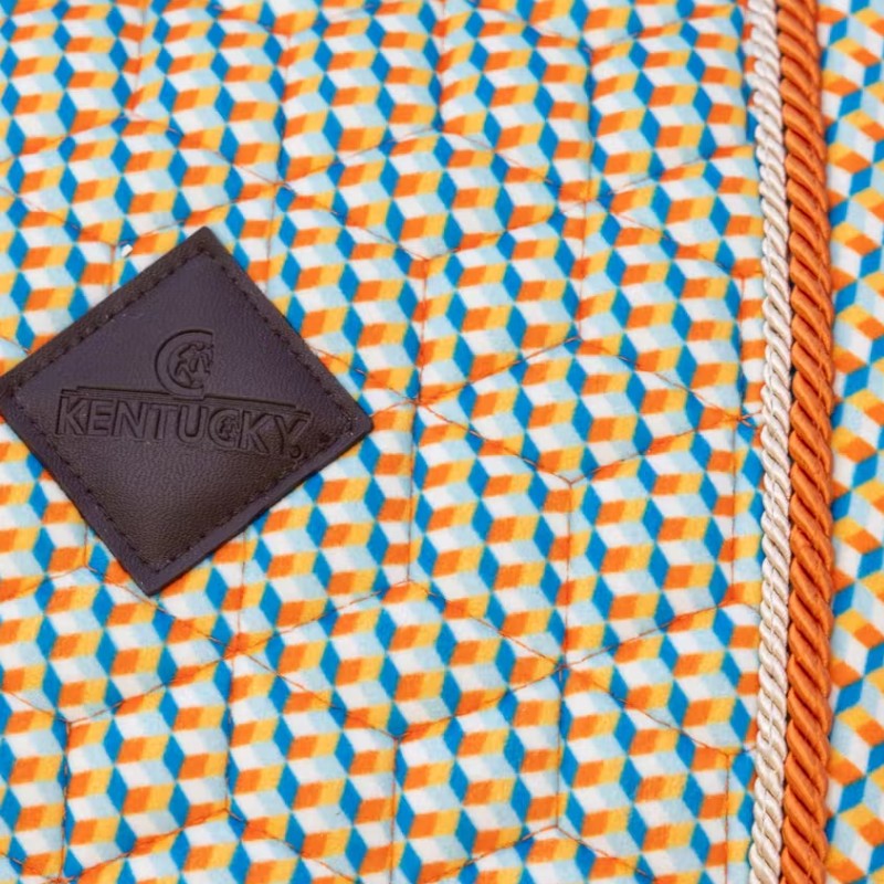 Kentucky Horsewear - Dressuurmat Velvet Printing kleurrijke blokken