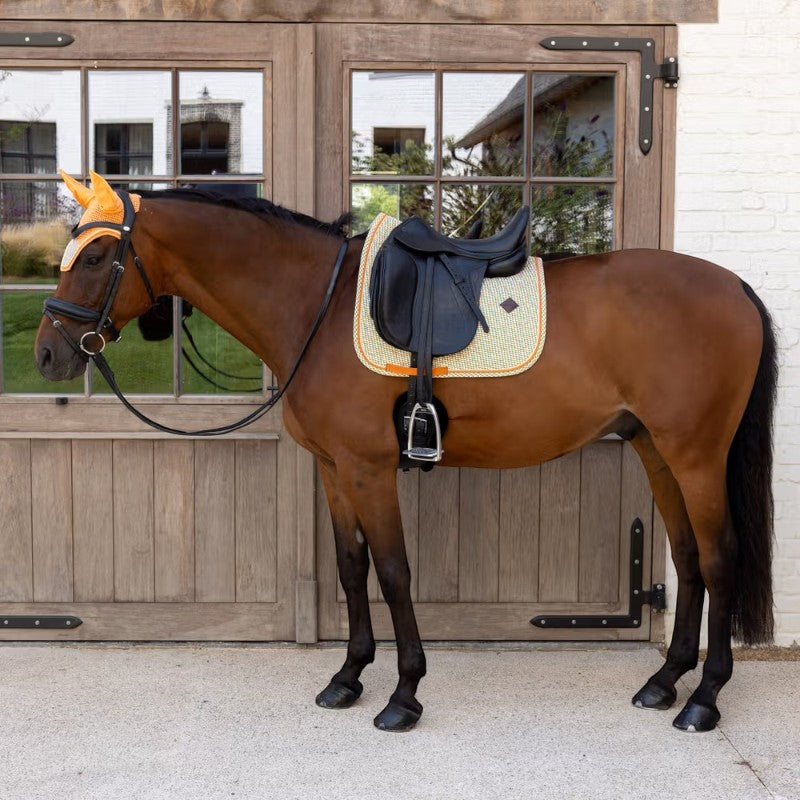 Kentucky Horsewear - Dressuurmat Velvet Printing kleurrijke blokken