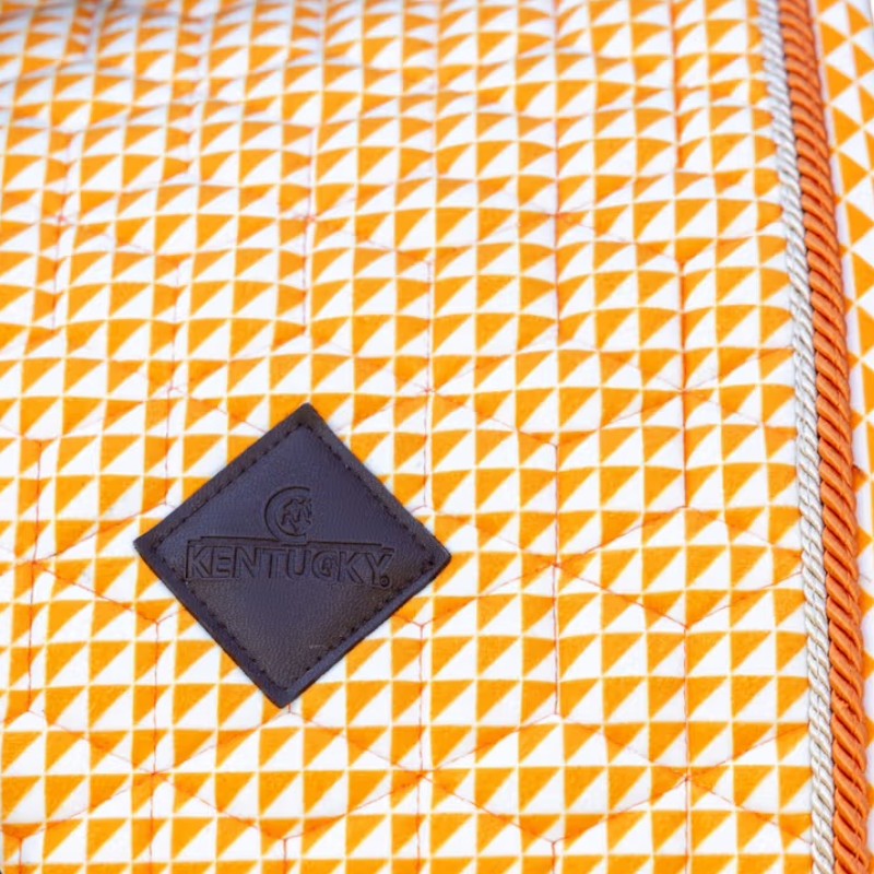 Kentucky Horsewear - Dressuurmat Velvet Printing vlaggen oranje