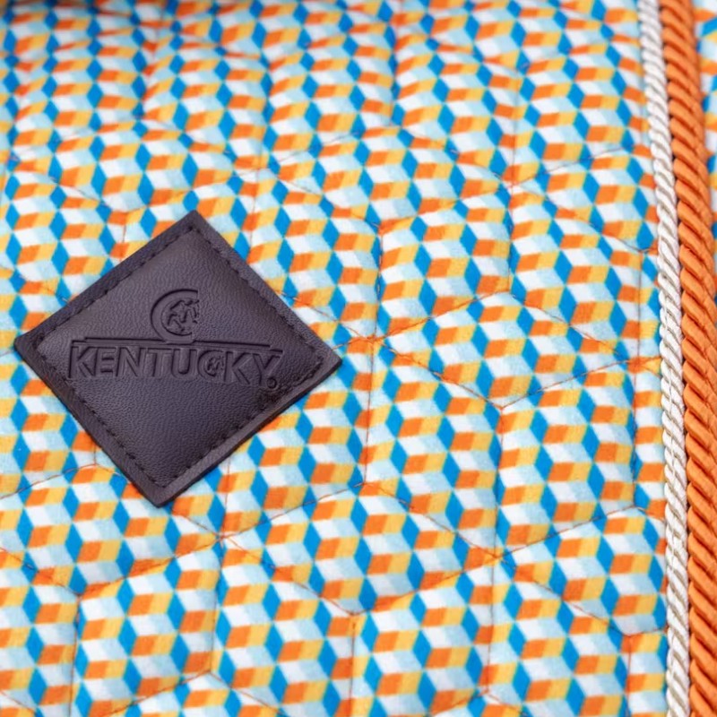 Kentucky Horsewear - Sattelunterlage Velvet Printing bunte Würfel