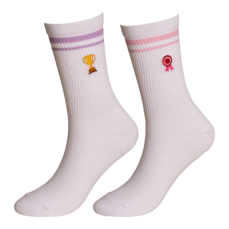 Kentucky Horsewear - Chaussettes d'équitation Ribbon/ cup blanches x2 | - Ohlala