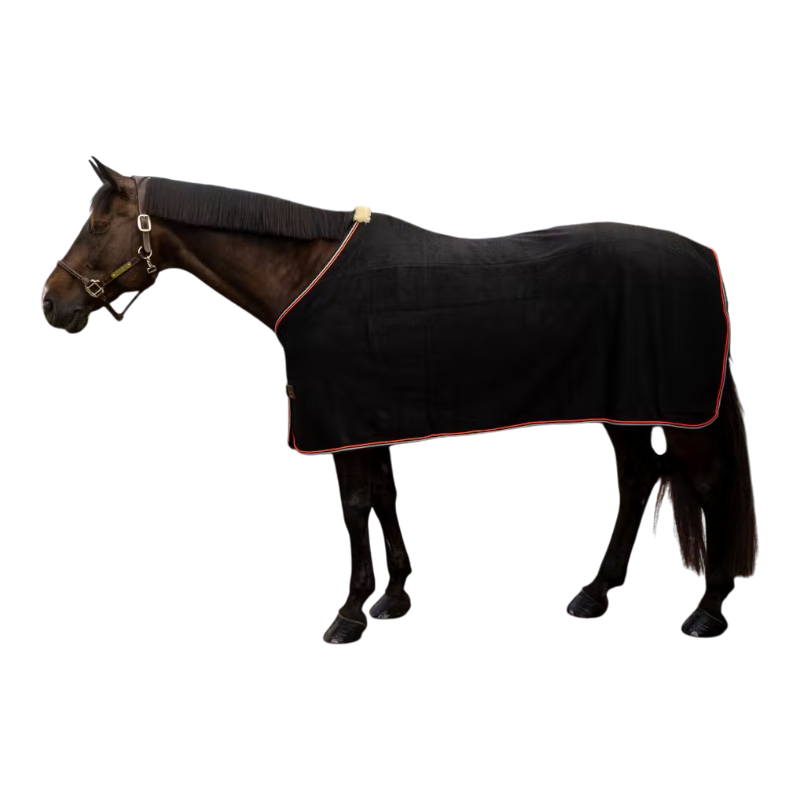 Kentucky Horsewear - Couverture polaire Heavy Melange noir | - Ohlala