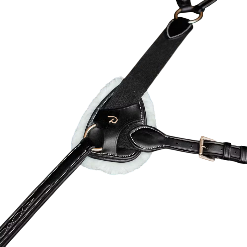 Dyon - Veganer Lammfellschutz für Halsband Jagd 5 Punkte D schwarz