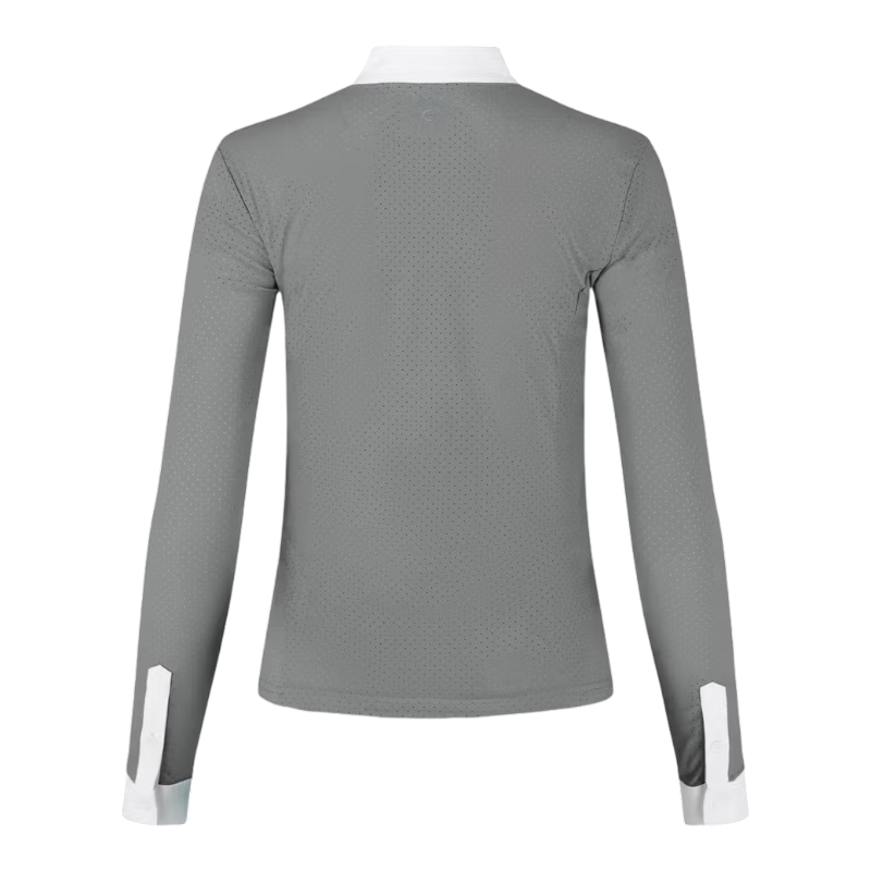 Kentucky Horsewear - Dames wedstrijdshirt met lange mouwen Heritage Air grijs