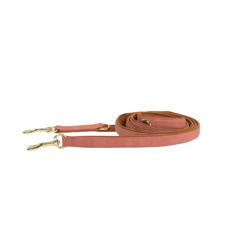 Kentucky Dogwear - La laisse chien vegan leather peach/brown 250cm | - Ohlala