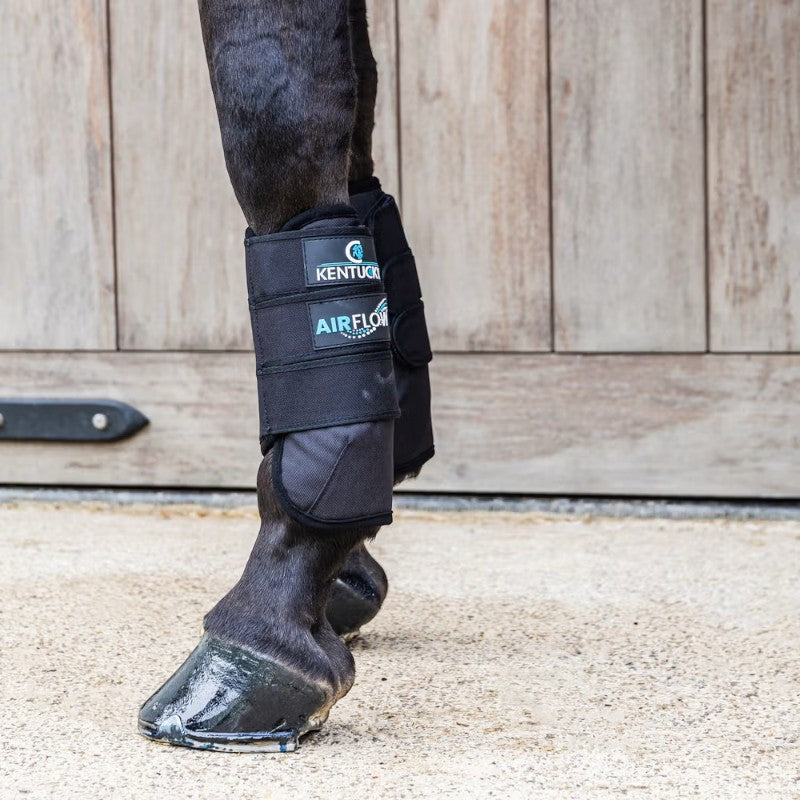 Kentucky Horsewear - 3D Air Flow Skin Friendly front cross gaiters black