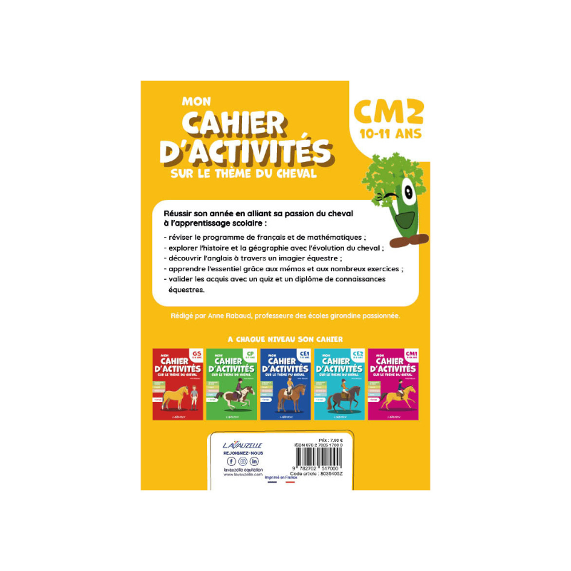 Lavauzelle - Cahier d'activités sur le thème du cheval niveau CM2