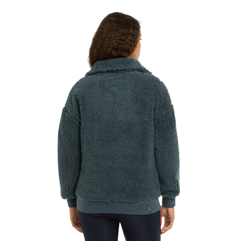 Lemieux - Sweat manches longues polaire femme Tara bleu pétrole | - Ohlala