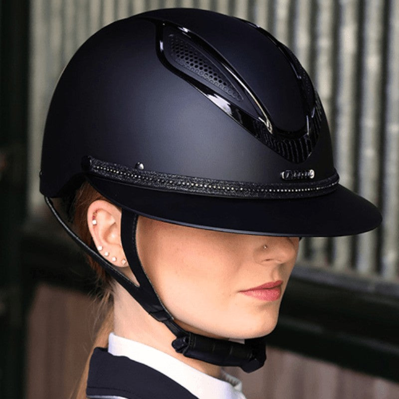 Lami-cell - Casque d'équitation Adèle noir/noir