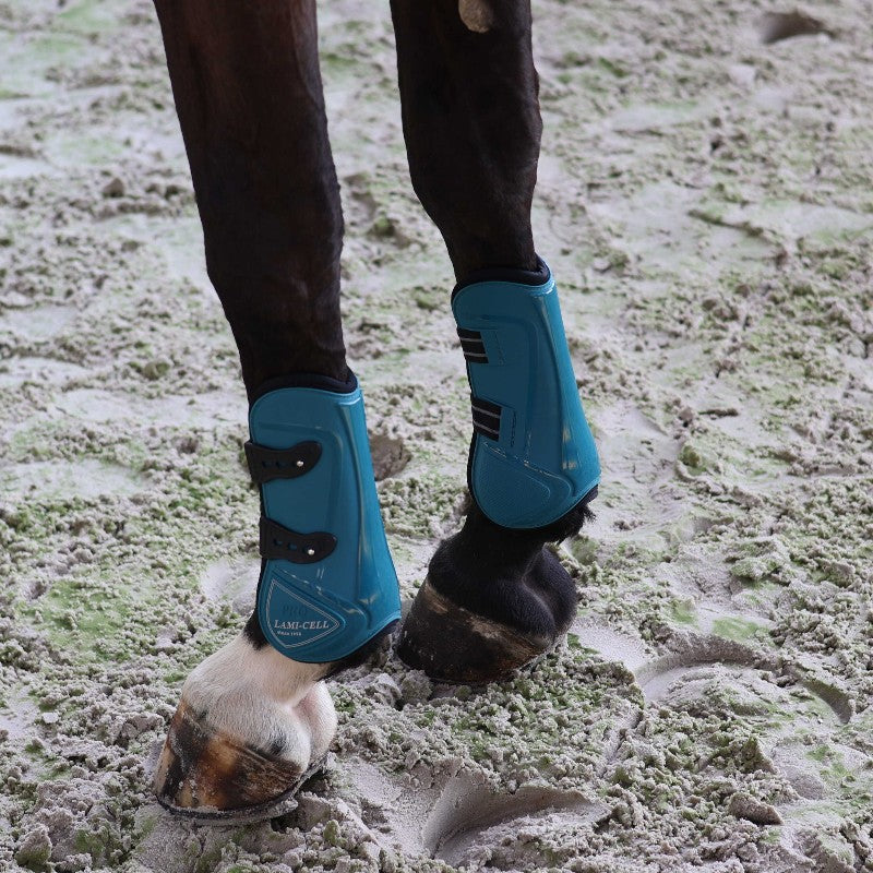 Lami-cell - Elite turquoise gaiters and knee guards