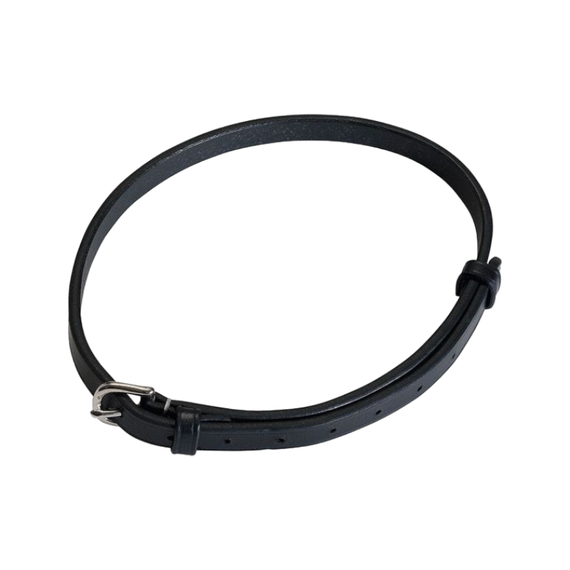 Eric Thomas - Lanière pour muserolle combinée noir 12 mm | - Ohlala